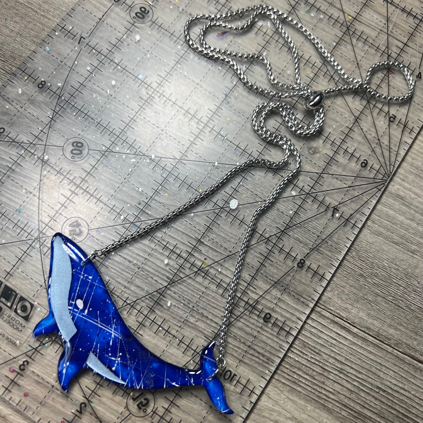 Blue Whale Adjustable Pendant Necklace