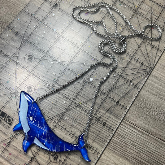 Blue Whale Adjustable Pendant Necklace